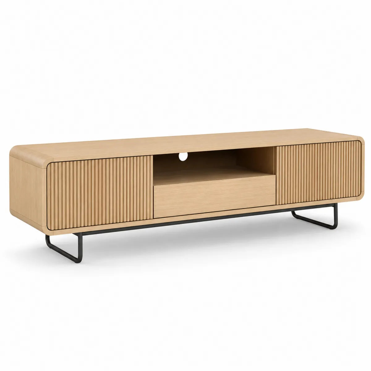 Szafka RTV drewniana z metalową ramą 150x40x45 cm