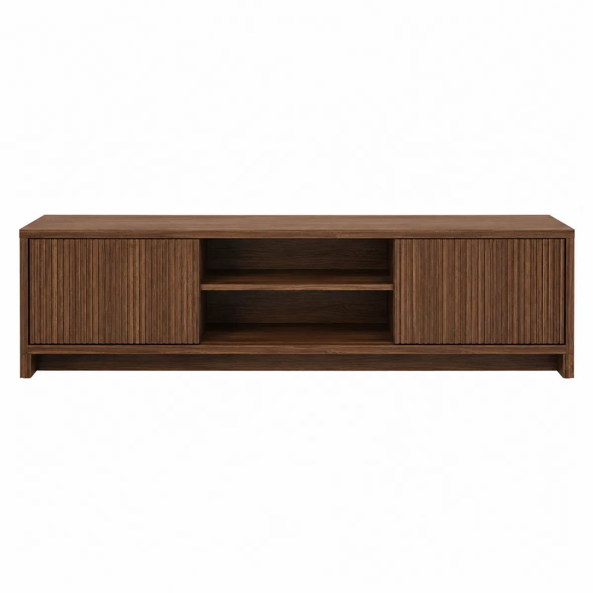 Szafka RTV drewniana z litego drewna brązowa 180x45x40 cm
