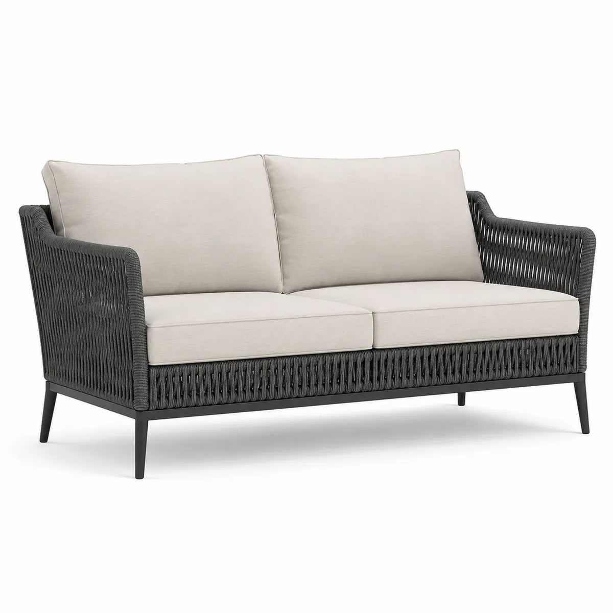 Sofa z aluminium i technorattanu z poduszkami poliestrowymi