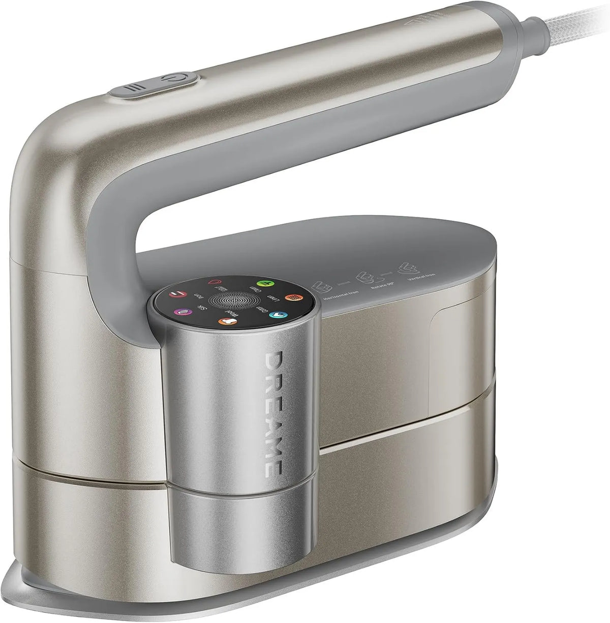 dreame parownica do ubrań, 2-in-1 płaski / suspendu, Rotafly P7 para defrrosher, bezpieczeństwa stop przy zwolnieniu, 90 ° panel, 1200 W, podwójne rdzeń pary, delikatna pielęgnacja tkanek 2-en-1