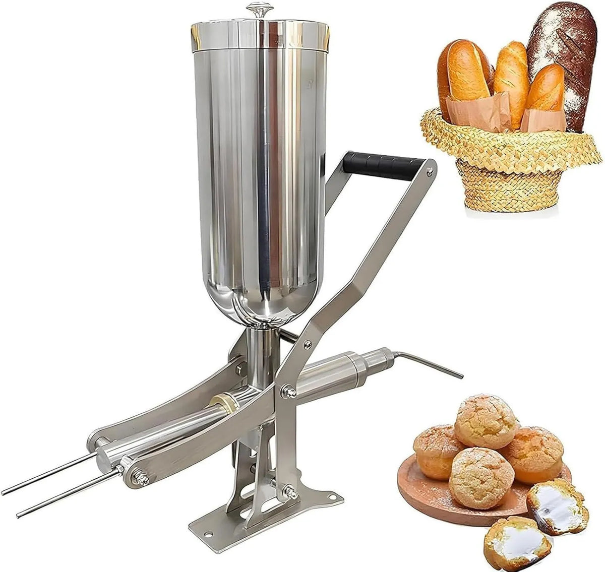 Generic, Maszyna do szyb, 5 l, stal nierdzewna, funkcja grzewcza, do churros
