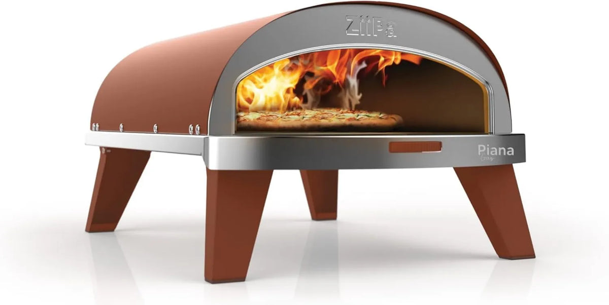 Piec do pizzy, 30 min, 31,5 cm, 13 kg, Piec do pizzy gazowej, węgiel drzewny, kompaktowy i innowacyjny, szybkie gotowanie w 90 sek.