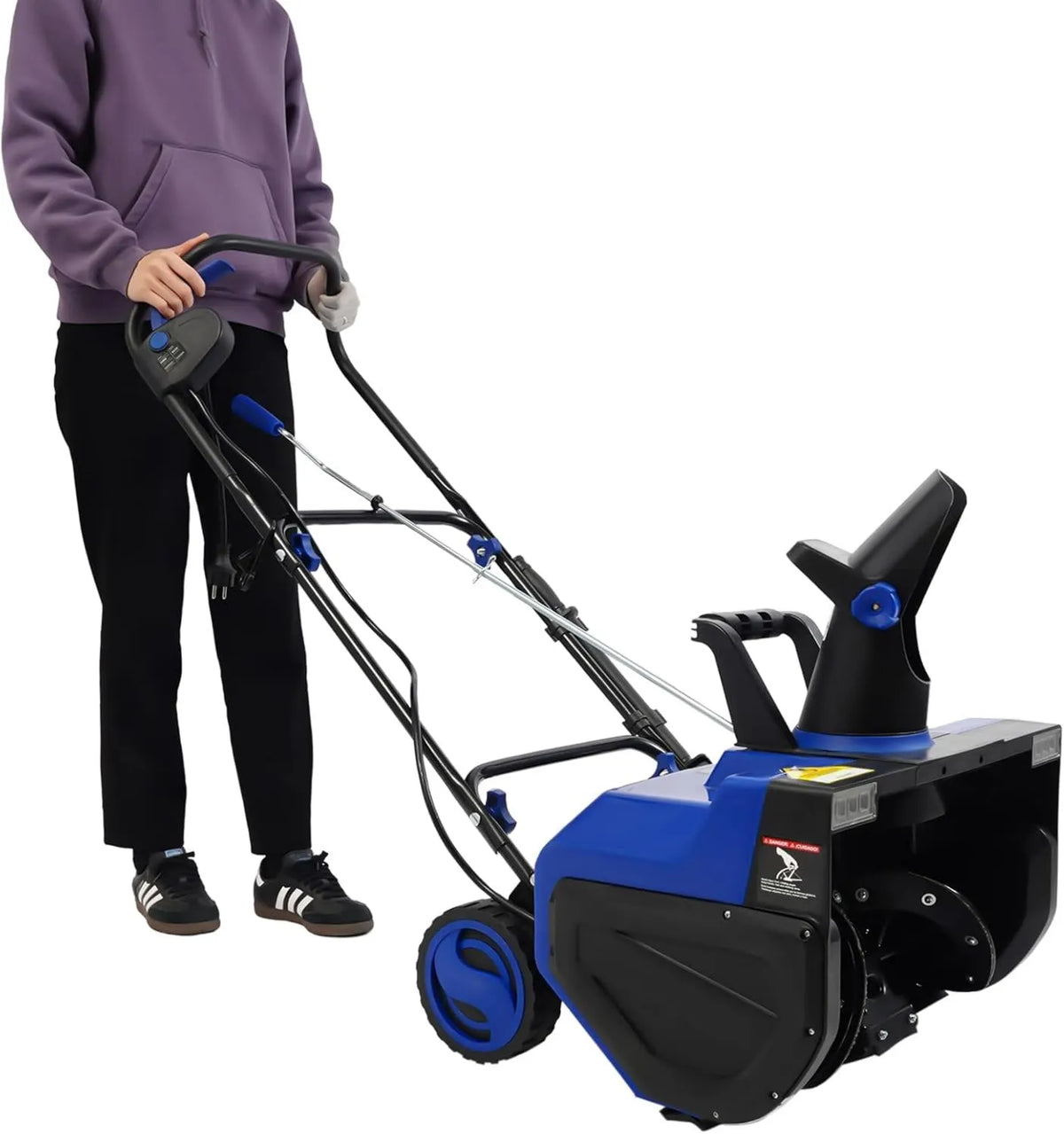 Dmuchawa, 2400 W, 56 cm, 33 cm, regulacja ustawień, Elektryczna odśnieżarka 2400 W, przewodowa odśnieżarka z diodami LED, szerokość robocza 56 cm