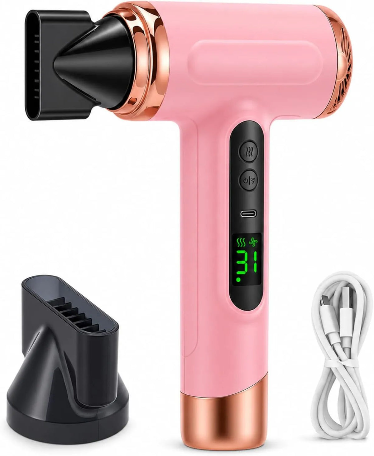 Normodic suszarka do włosów, C 3 15000 mAh Przenośne, 200 W, 3 prędkości, USB, 2 strefy temperatury, bezprzewodowy, do domu śpiących podróży
