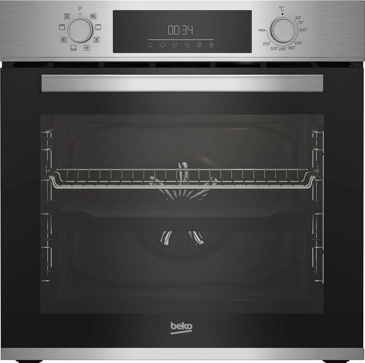 Beko kuchenka z piekarnikiem, BBSM12340X Elektryczny piekarnik, 72 l, 4 pola grzewcze, do zabudowy, dotykowe, blokady, stal nierdzewna, czarny, klawisze sensoryczne, BBSM12340X Kit