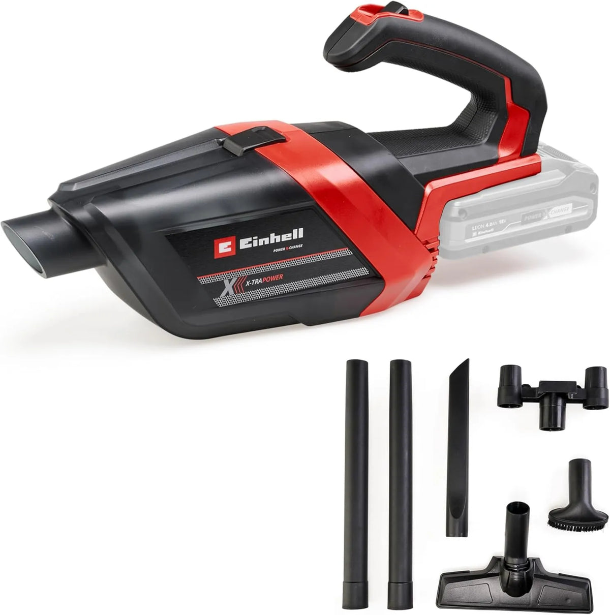 Einhell odkurzacz ręczny, HV 18 Odkurzacz, 6 l, 18 V, duży zbiornik, 72 mbar, 0 zbiornik kurzu, PXC