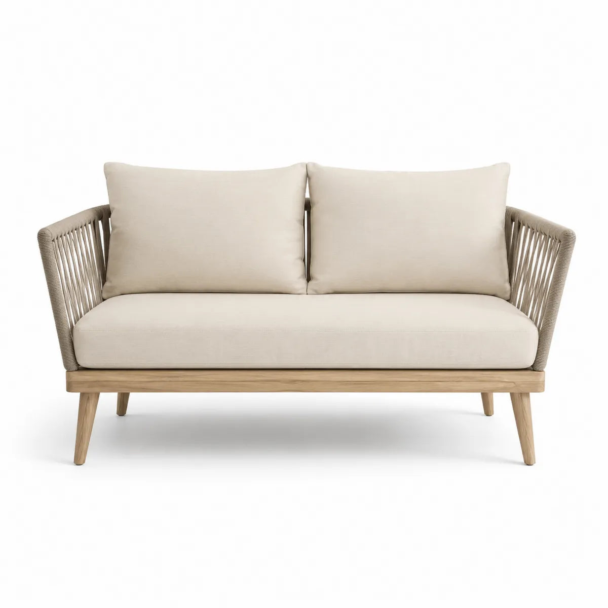 Sofa ogrodowa z poduszkami drewno teak 150 cm