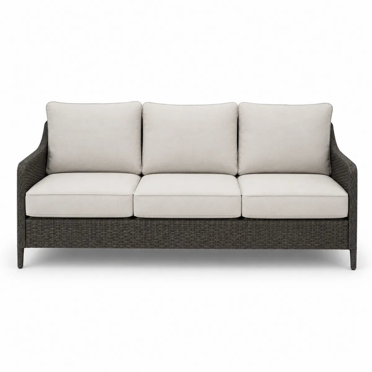 Sofa ogrodowa trzyosobowa z technorattanu z poduszkami