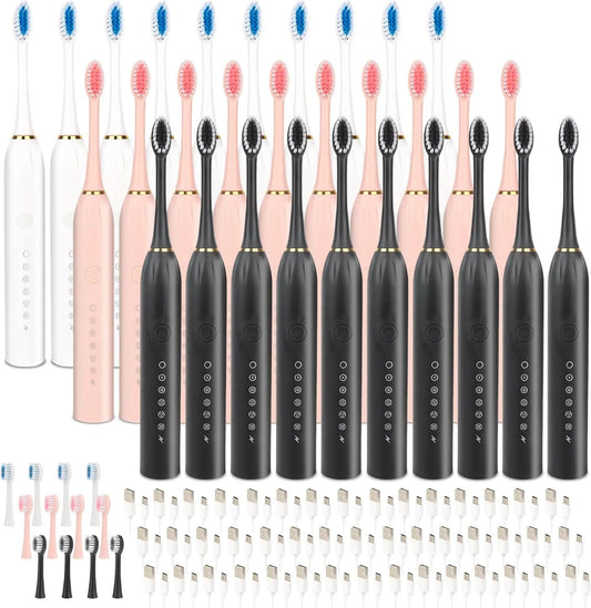 Generic, Szczotka IPX7, IP65, zegar, 6 trybów, dla dorosłych, ładowana z 4 głowicami szczotki
