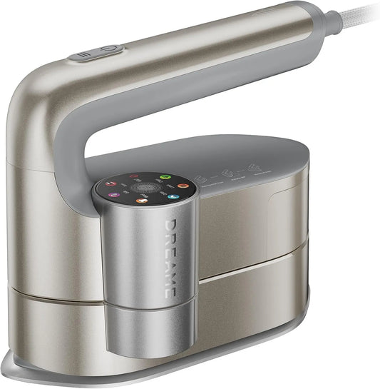 dreame parownica do ubrań, 2-in-1 płaski / suspendu, Rotafly P7 para defrrosher, bezpieczeństwa stop przy zwolnieniu, 90 ° panel, 1200 W, podwójne rdzeń pary, delikatna pielęgnacja tkanek 2-en-1