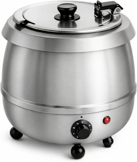Générique, Wymienne Bol, INOX, Profesjonalny podgrzewacz zupy elektrycznej 10 l, 400 W, 230 V, Regulowana temperatura