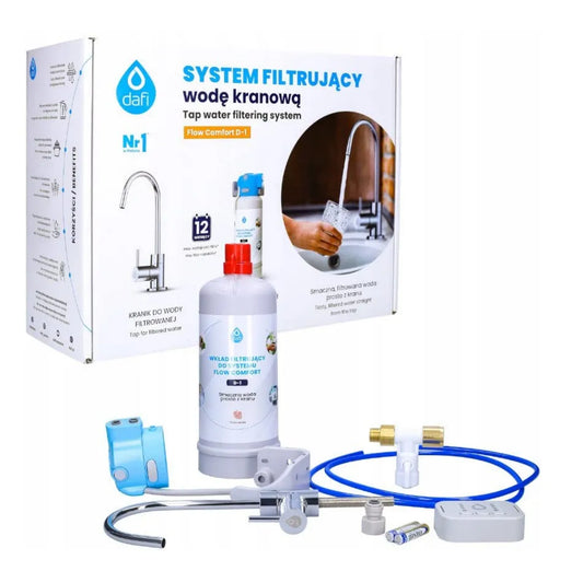 Dafi, Zlew kuchenny, wbudowany, Filtr, System filtrowania wody z FLOW COMFORT System filtrowania wody