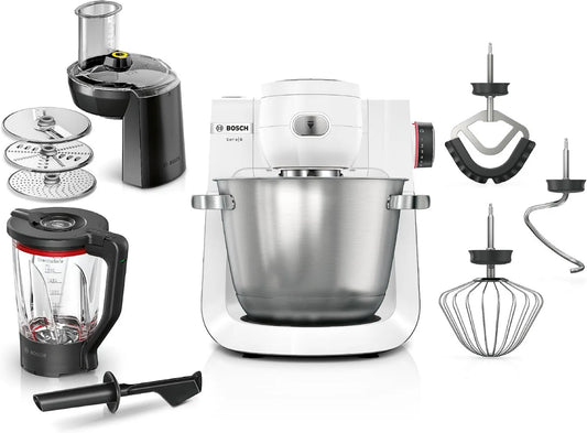 Bosch robot kuchenny, MUMS6EW22 Robot, stal nierdzewna, miska ze stali nierdzewnej o dużej pojemności
