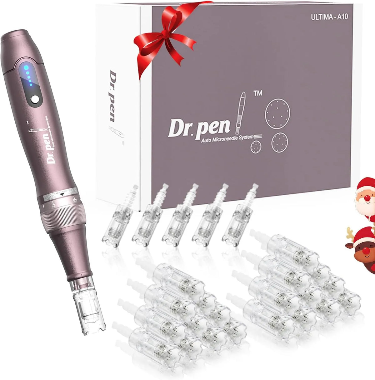 Buyounger, A10 Wstrzykiwacz Microneeding Pen z 25 Wkładami do pielęgnacji skóry