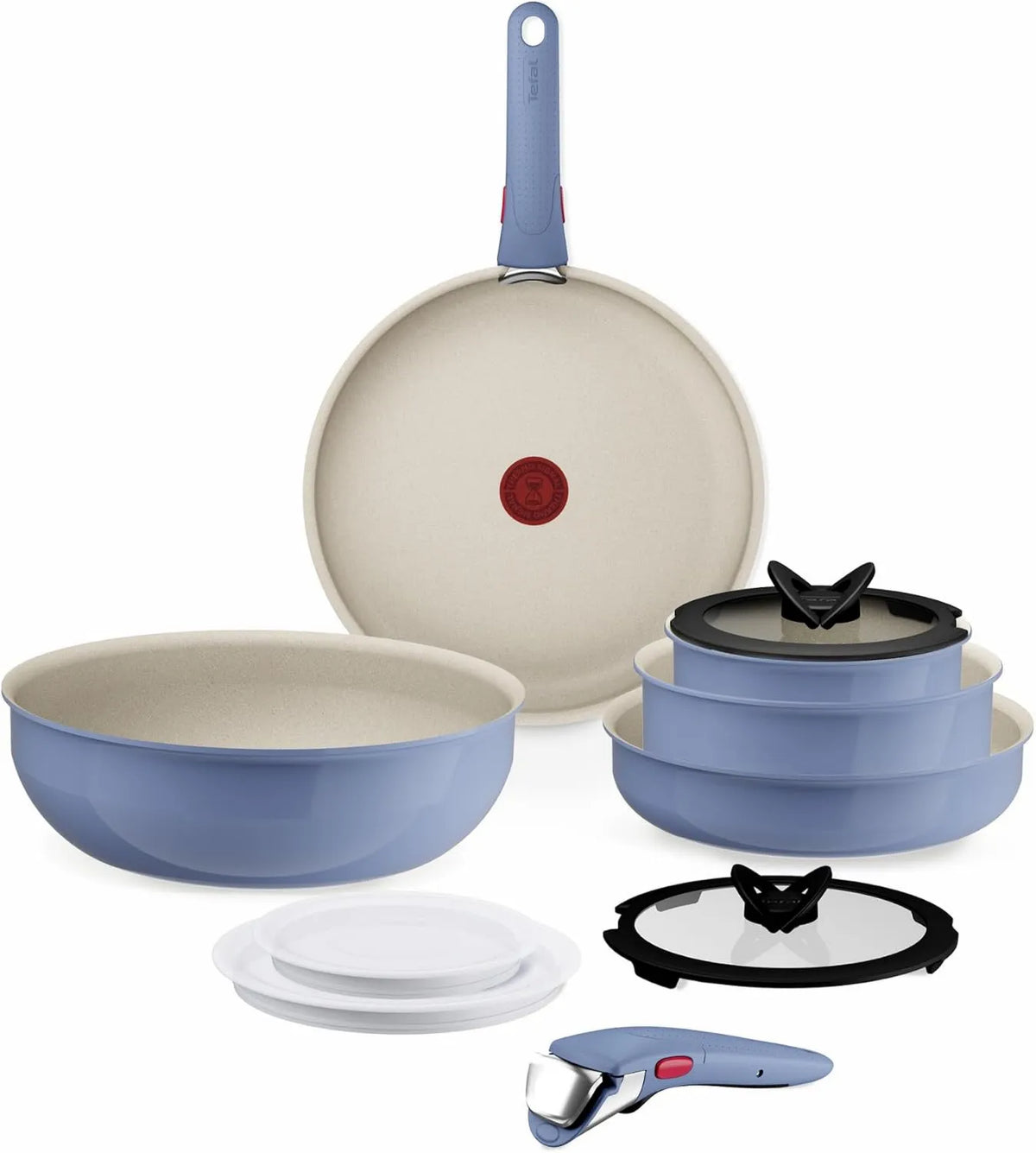Tefal, owa bateria, bateria patelni i patelni, 11 pokoi, niebieski, kuchnia