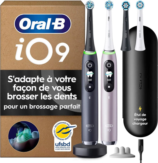 Oral-B, Czarne i różowe, 4 szczotki, szczotki oral- B z elektrycznymi zębami iO 9 Duo