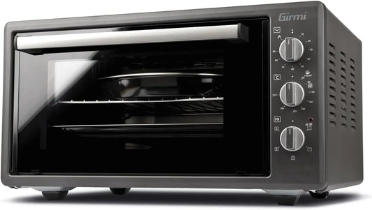Girmi mini piekarnik, Piec elektryczny, 45 l, 1400 W, FE45, minutnik, grill, termostat, szary, licznik 90 min, Funkcje gotowania, Tradycyjne, Połączone
