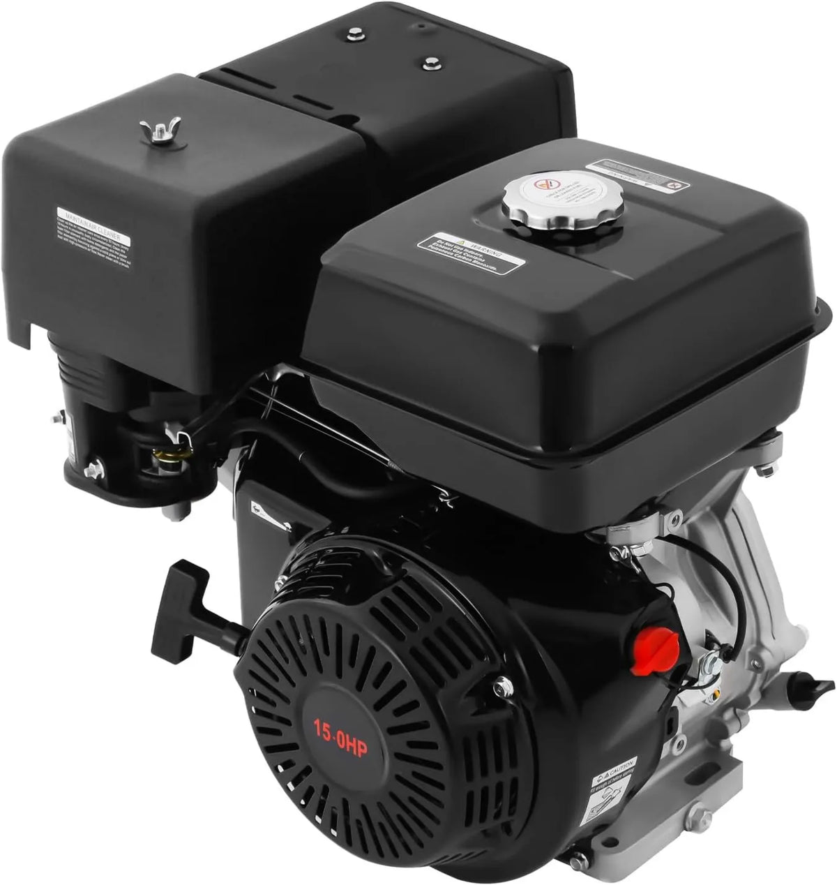 Silnik spalinowy, 8800 W, 9700 W, 6,5 l, Silnik benzynowy 15 KM, silnik gazowy, uniwersalny silnik 8800 W, silnik stojący, silnik kartowy