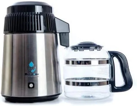 LOER, Bec Porcelana + 6 filtrów + Cysterna do czyszczenia, Megahome czarny 580 W, Gorzelnia wodna, Karafa szklana