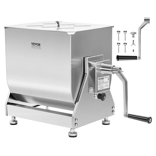 BME30-T mikser do mięsa, 27,2 kg, 340 mm, VEVOR Zbiornik uchylny o pojemności 27,2 kg, sprzęt do przetwarzania mięsa ze stali nierdzewnej
