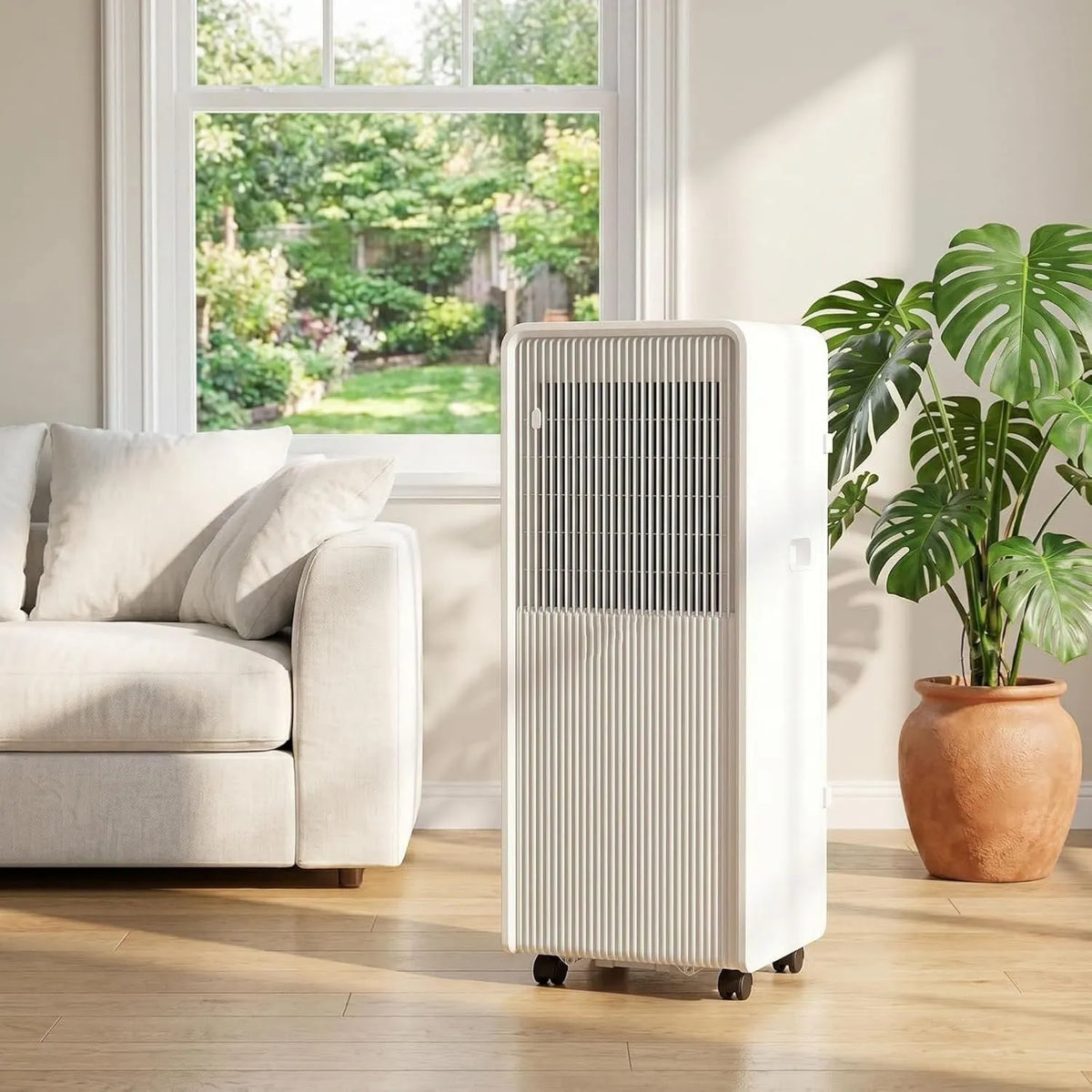HUANQIN klimatyzator przenośny, Klimatyzator, cicha, ciche chłodzenie 450 ft2, 11000 BTU