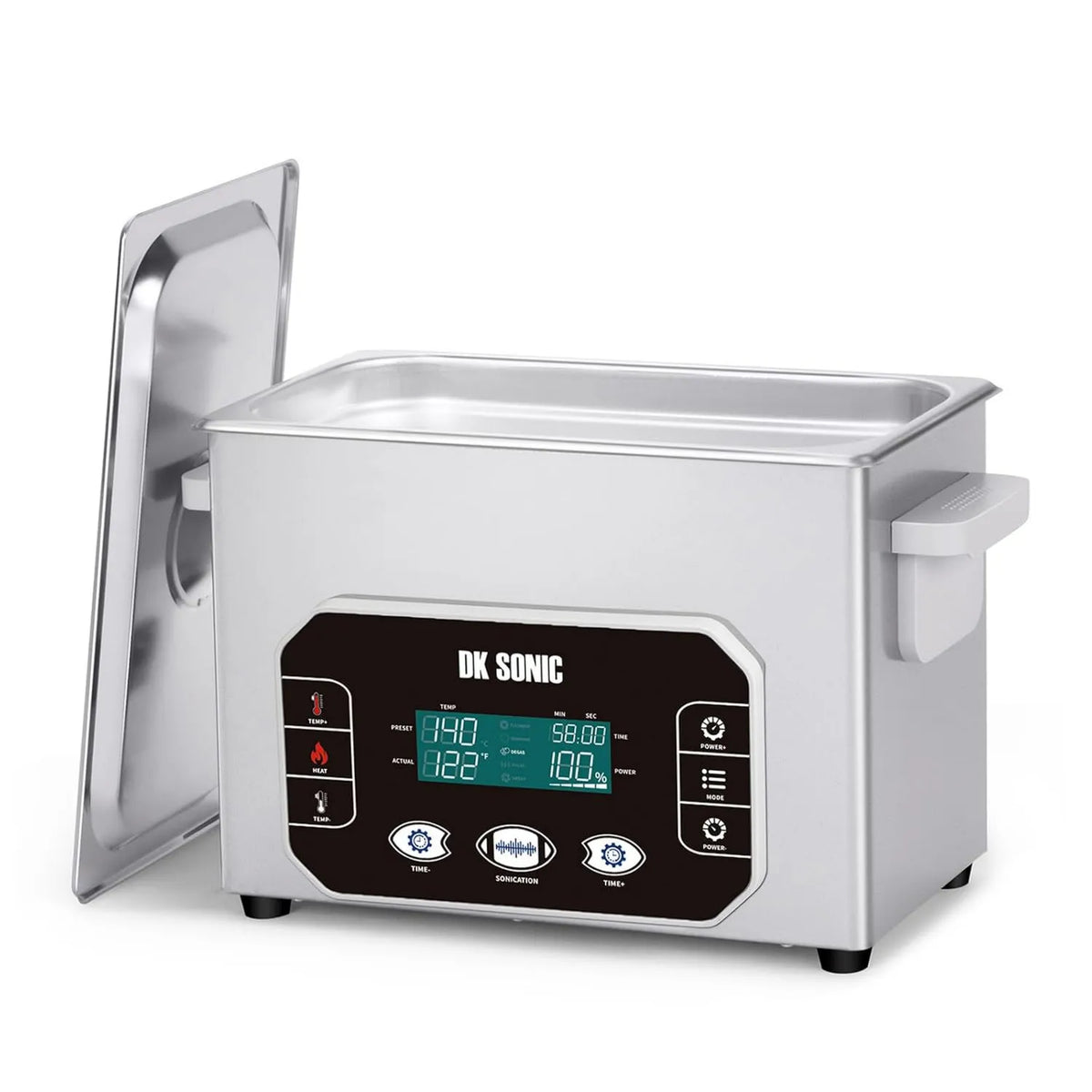 DK SONIC, Ultrasoniczny zbiornik do czyszczenia, Czyściciel, 4 l, 120 W, dotyk, profesjonalny, do biżuterii z inteligentną kontrolą dotyku