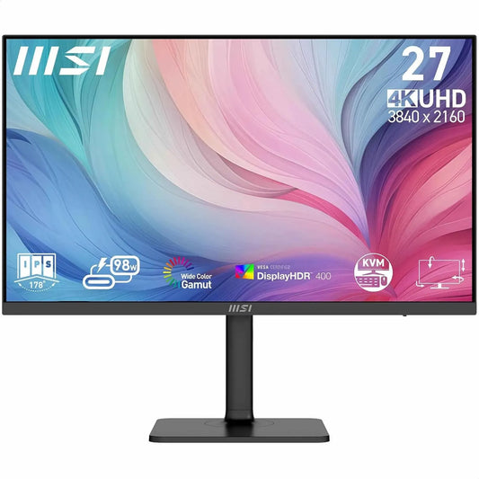 MSI monitor komputerowy, Dalle IPS 3840x2160, Nowoczesny ekran profesjonalny 27 'UHD, 60 Hz, 4ms MD272UPHG, DisplayPort, VESA, HDMI, USB- C, Adaptive- Sync