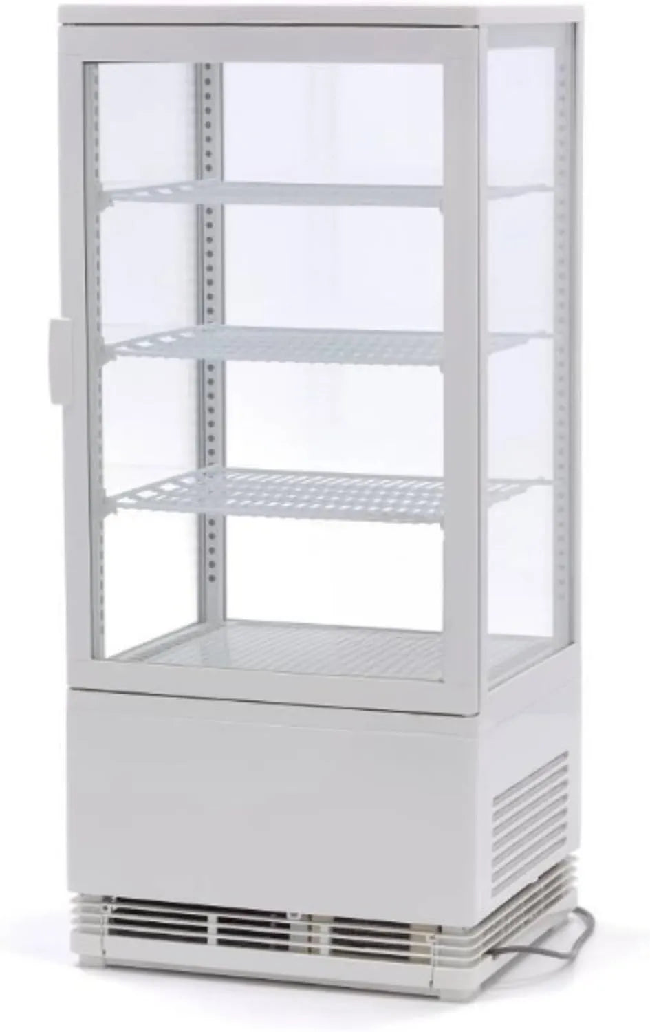 Générique, Chłodna Vitrine, 78 l, biała, Generyczny Chrzaniony Vitrine Panoramiczne 78 l - 4 twarze Wyposażone - Zimne Wentylowane - LED - Biały, LED