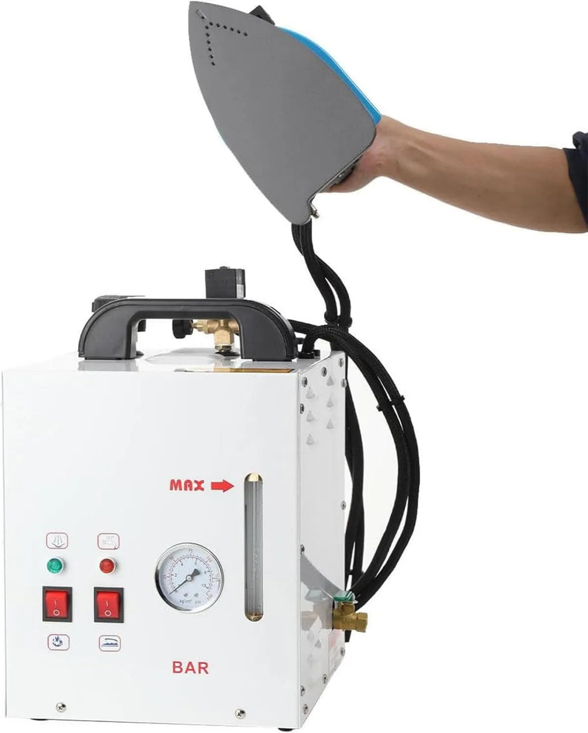 GIZMIT żelazko parowe, generator, stacja, elektryczne żelazko, 4 l, 900 W, 1600 W, duży zbiornik, para, profesjonalny