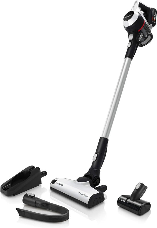 Bosch odkurzacz pionowy, Serie 6 BKS611MTB Odkurzacz, czarny, ssanie urządzenia elektrycznego, odkurzacz Broom i szczotki elektryczne bez worka czarny