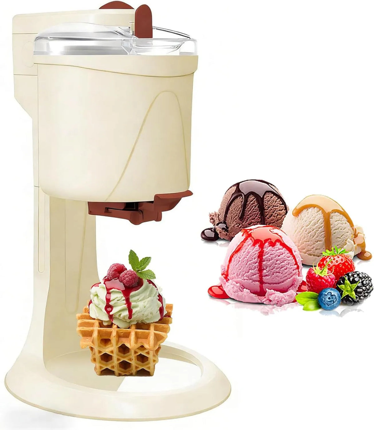 Generic, kostkarka do lodu, demontowalne, kostkarka do lodu i sorbet, 1 l, do domu z jednym kliknięciem funkcji i Diy Manufacturing
