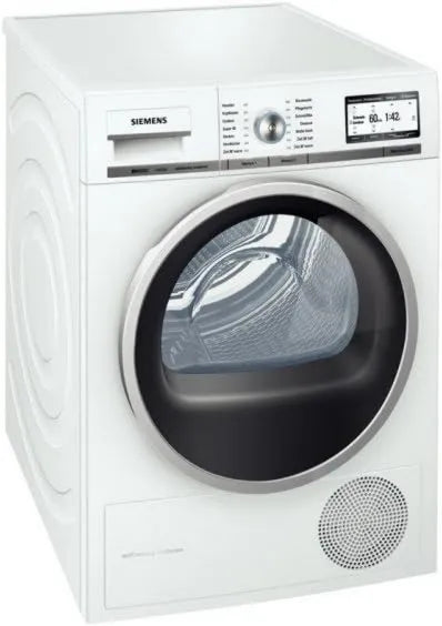 SIEMENS suszarka z pompą ciepła, WT48Y7 W1 suszarka, 8 kg, biały kondensator samoczyszczący, System bębnów Soft Dry, Eco Plus