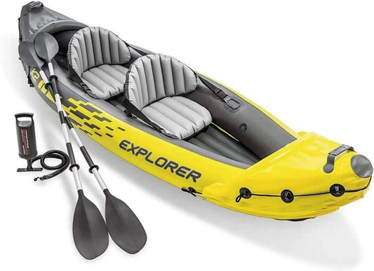 K2 kajak dmuchany, 51 cm, 312 x 91 x 51 cm, 180 kg, nadmuchiwany kajak z pompką i wiosłami dla 2 osób