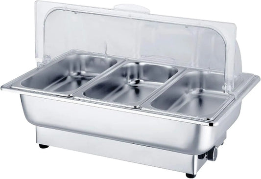 JUNNIU, Grzejnik elektryczny, 9 l, 400 W, stal nierdzewna, miska tarcia 9 l