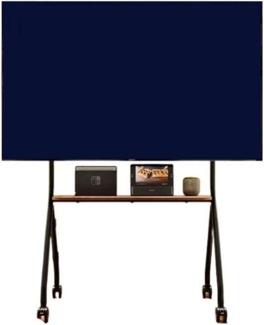 CVdrtyED, Szafka TV, 75 cali, 600x400 Mm, koła poruszające się, czarne, do 110 Lb, uchwyt TV TV Toczenie z półki AV, Regulowana wysokość