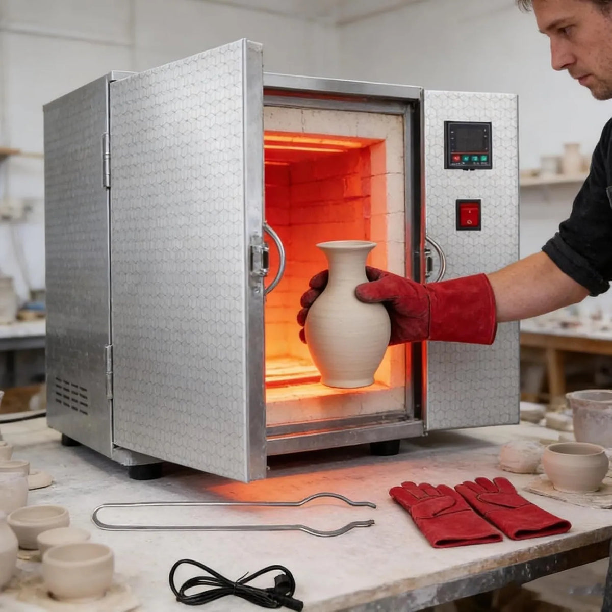 C/900 piec do topienia metalu, 1500 W, 15,2 kg, Piec Stołowy Do Wypalania I Odlewania, Piec Elektryczny O Mocy 1500 W, Osiągający Temperaturę 800°°C