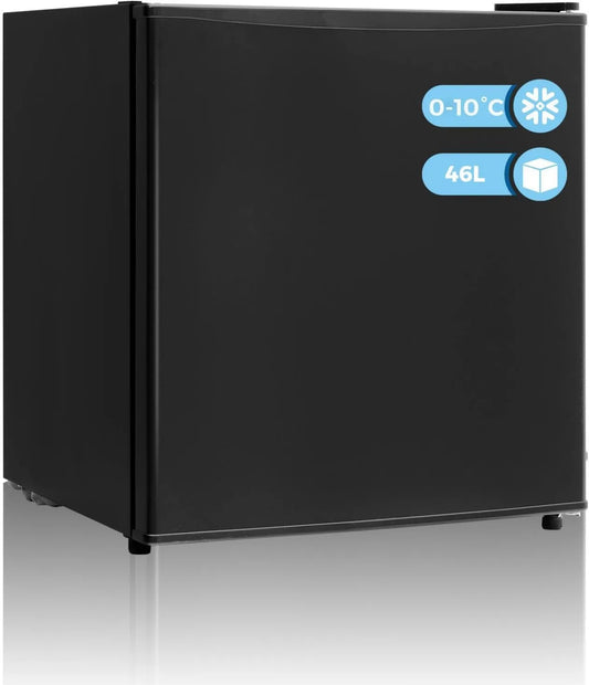 Techomey minilodówka, Lodówka, 46 l, 0 do 10°C, tłumik, czarny
