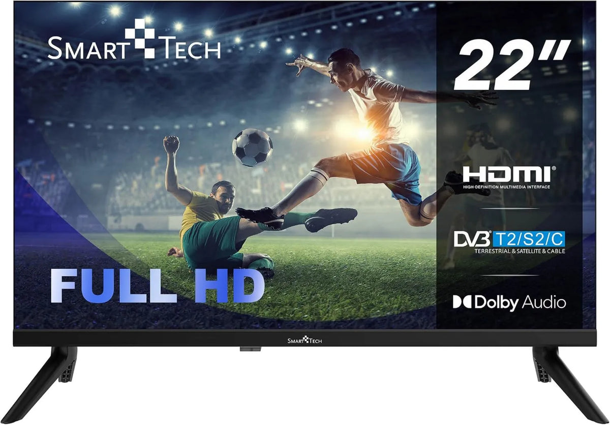 Smart Tech telewizor, Inteligentny 22FN01 V, 22 cale, TV, HDMI, USB, Full HD, rozdzielczość: 1920 * 1080, 55 cm, 2024 model