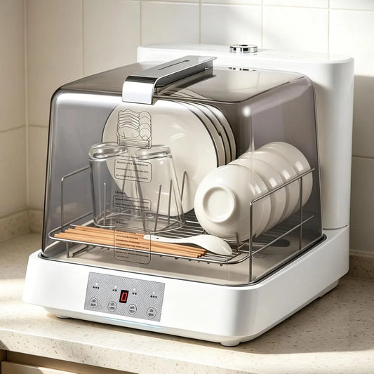 PtaTritious zmywarka przenośna, Zmywarka, 3 programów, przenośne, kemping, camper, apartamenty, funkcje suszenia powietrza i wysokiej temperatury, przezroczysty projekt