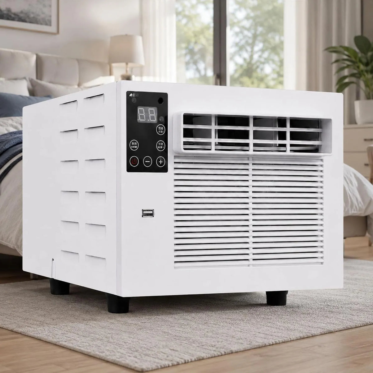 smafoseedding klimatyzator przenośny, AC + 1.2M klimatyzator, mobilny, kemping, 1876 Btu, przyczepa kempingowa i Vans AC + 1.2M, Zdalne sterowanie, mobilny klimatyzator