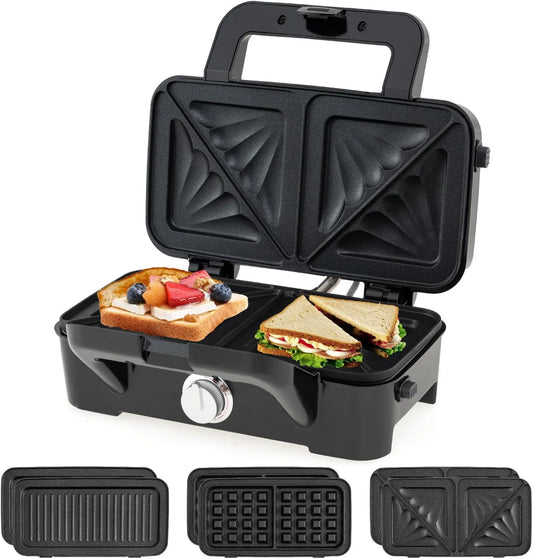 SOARS, Elektryczny grzejnik, 1200 W, grill, wyjmowany, 2 strefy temperatury, czarny, Croque Mister 3 w 1 1200 W, 5 Regulowane temperatury