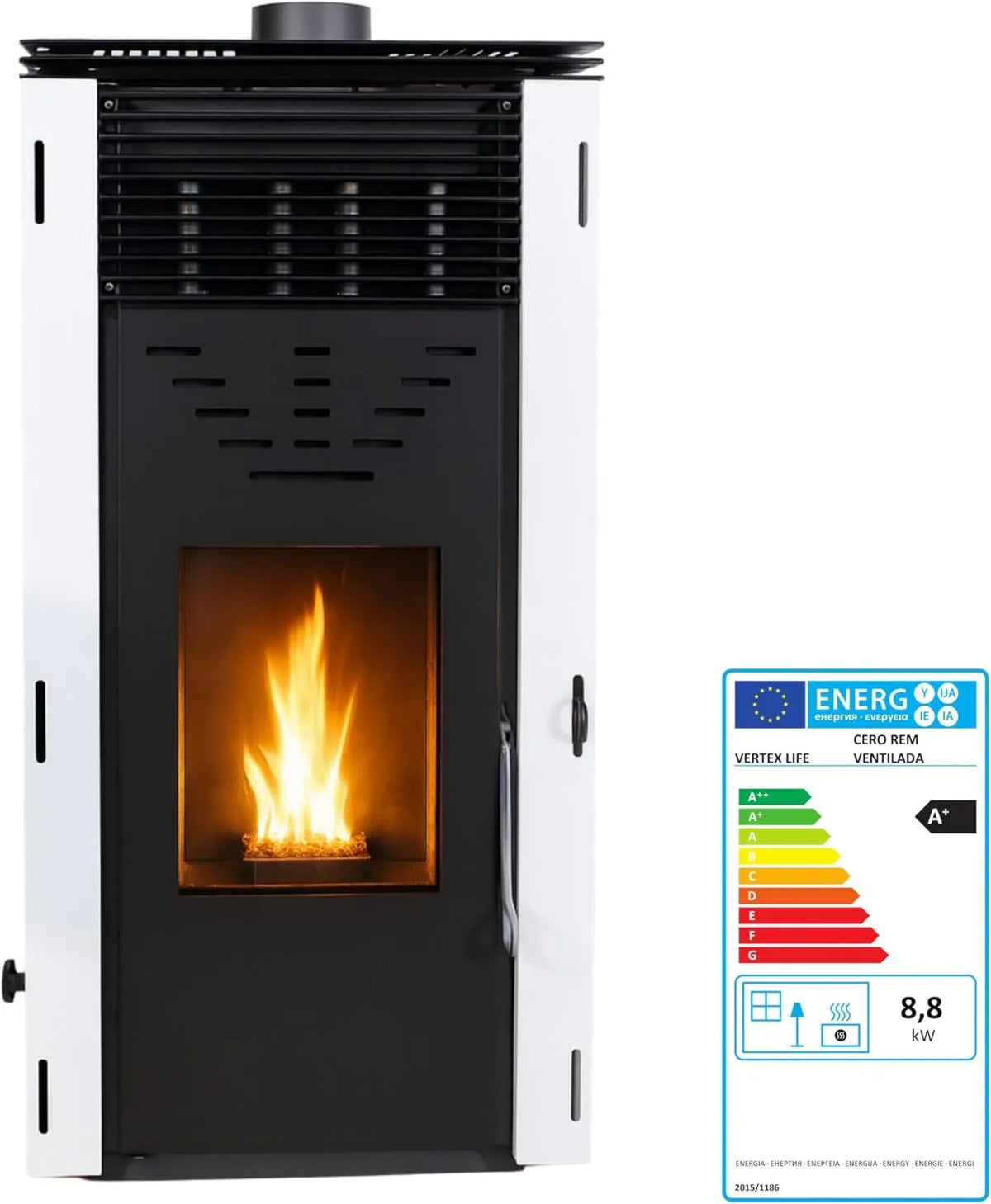 EIDER BIOMASA, Naczynie kuchenne, 11 kW, EIDER 200m3, samodzielny, pojemność 15 kg, BIOMASA