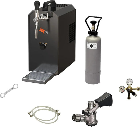 ich-zapfe.de, Adapter CO2, butelka, 5 l, 3 Bar, 2 kg, Zestaw do mieszania piwa Suszarka do paliwa Jet 30 z reduktorem Ciśnienie 3 Bar