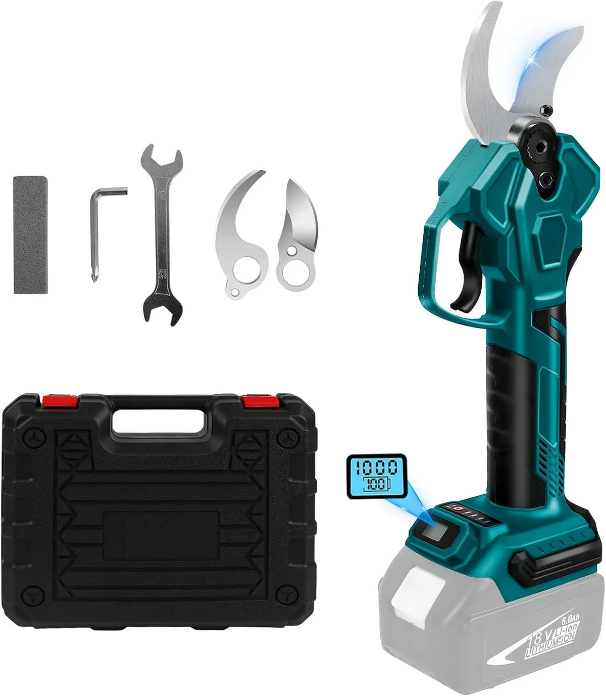 panthem, Bateria Makita, 18 V, 65 mm silnik, wyświetlacz LCD, profesjonalny, bezprzewodowy, do ogrodnictwa