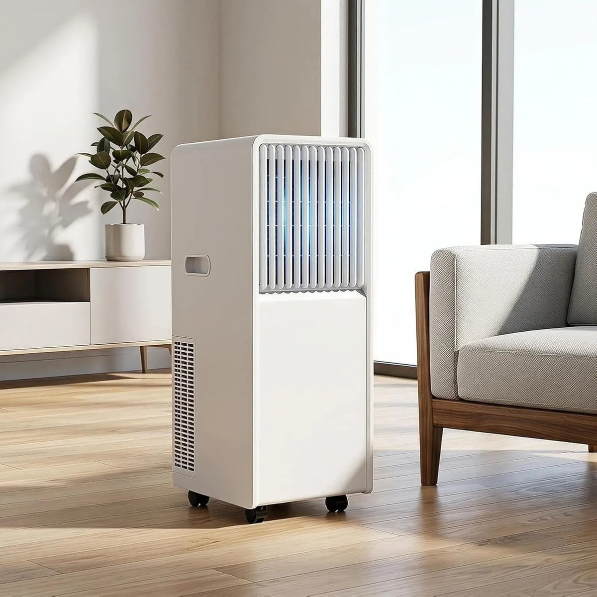 GYFGRTQ, 24- H Klimatyzator, przenośny klimatyzator 12000 BTU 24H minutnik zdalny tryb nocny 2 prędkości 3 tryby operacji, minutnik, 14000 Btu